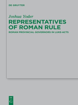 cover image of Representatives of Roman Rule